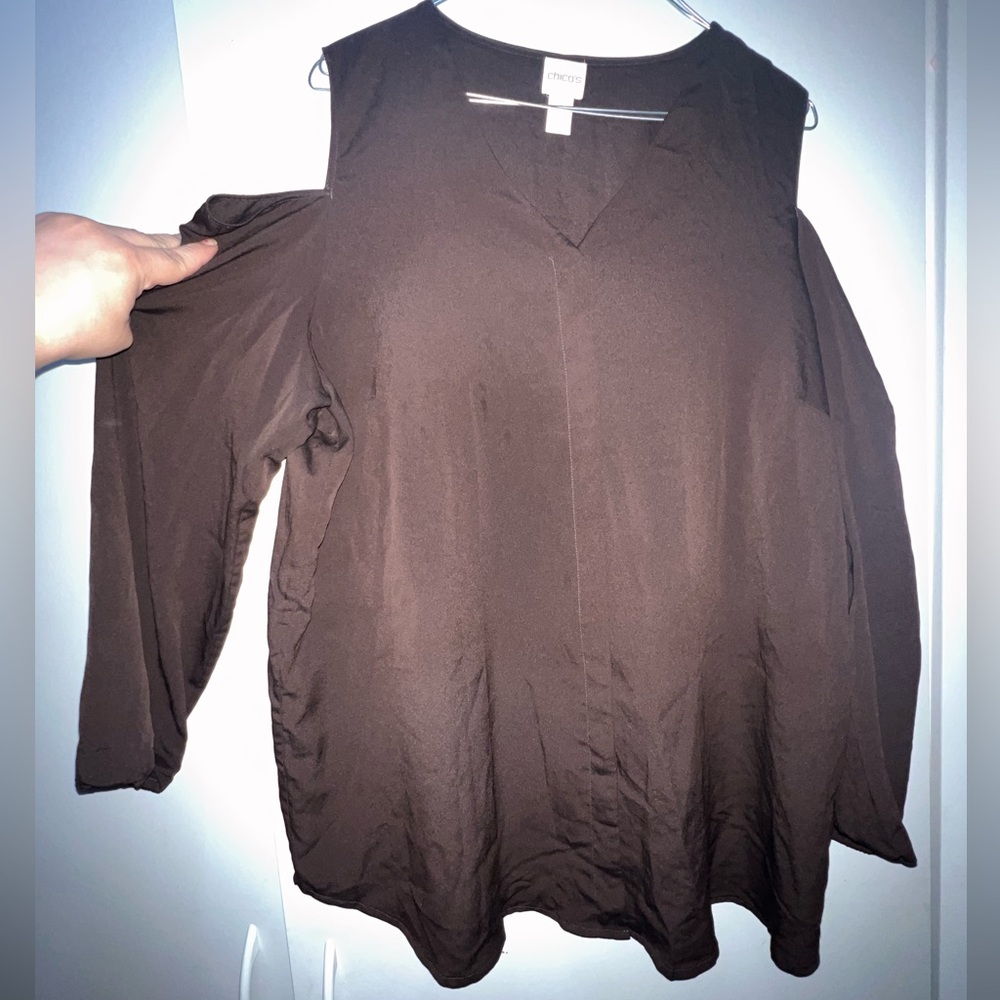 Onyx Women's Brown Cold Shoulder Top